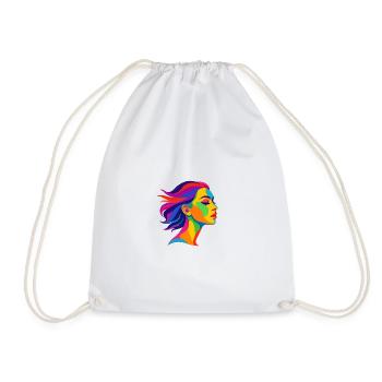 Femme Pop Art Colorée – Colorful Art Design - Sac de sport léger - blanc - Devant