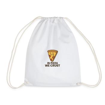 In Pizza We Crust - Drawstring Bag - white - Front