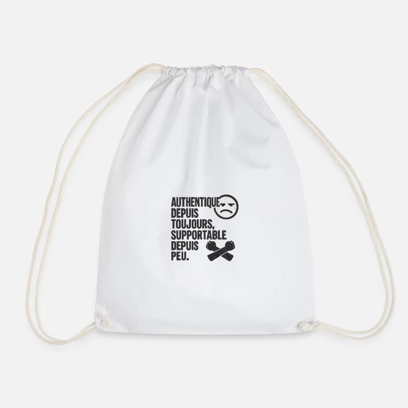 Authentic Forever Tee - Drawstring Bag - white