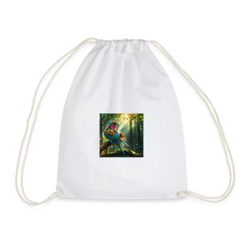 Forest adventure with colours and light - Drawstring Bag - white - Front