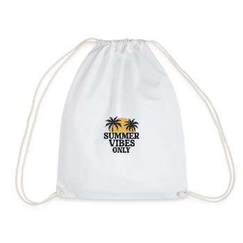 Summer Palm Trees Sunset - Drawstring Bag - white - Front