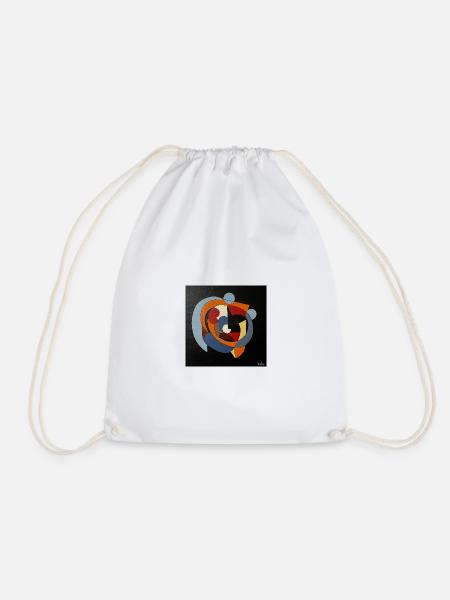 Artistic interaction in the play of colours - Drawstring Bag - white