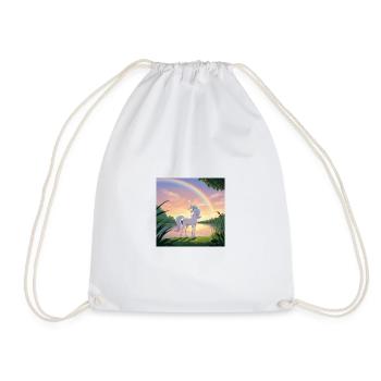 Licorne sous l’arc-en-ciel - Sac de sport léger - blanc - Devant