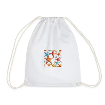 Étoile de mer colorée - Sac de sport léger - blanc - Devant