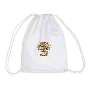 Morning Muffle Coffee Design – pas une personne du matin - Sac de sport léger - blanc - Devant