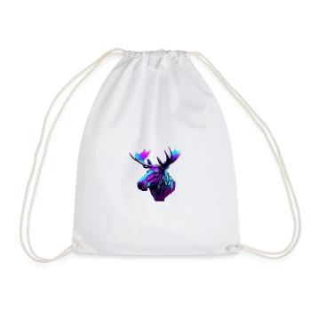 Neon Moose: Mystical Colour Rush - Drawstring Bag - white - Front