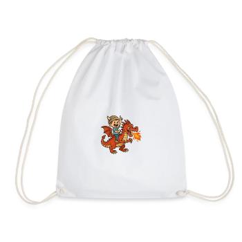 Petit viking sur dragon - Sac de sport léger - blanc - Devant
