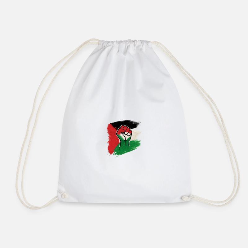 Explosion of Colors – Resistance in Motion - Drawstring Bag - white