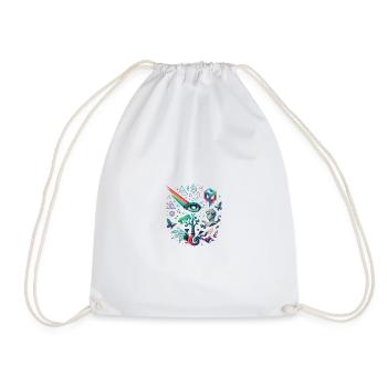 Floraison des pensées - Sac de sport léger - blanc - Devant