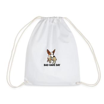 Bad Hare Day mit Podenco - Turnbeutel - Weiß - Vorne
