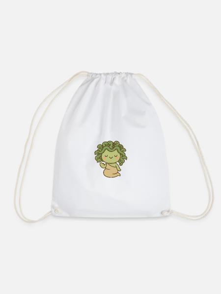 Mythological kawaii jellyfish - Drawstring Bag - white