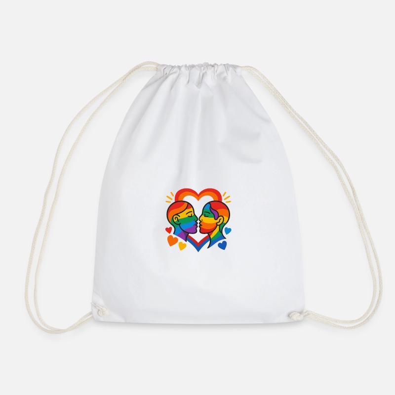 Pride Kiss - Liebe kennt kein Geschlecht - Turnbeutel - Weiß