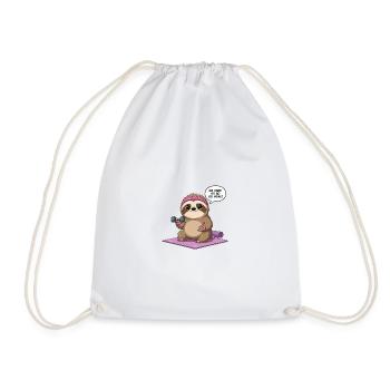 Adorable conception de paresseux d’entraînement - Sac de sport léger - blanc - Devant