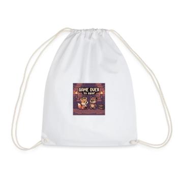 Pixel Art Game Over Scène pour animaux de compagnie - Sac de sport léger - blanc - Devant