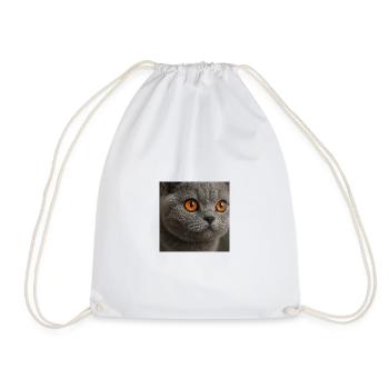 Detailreiche Katzenaugen Design - Turnbeutel - Weiß - Vorne