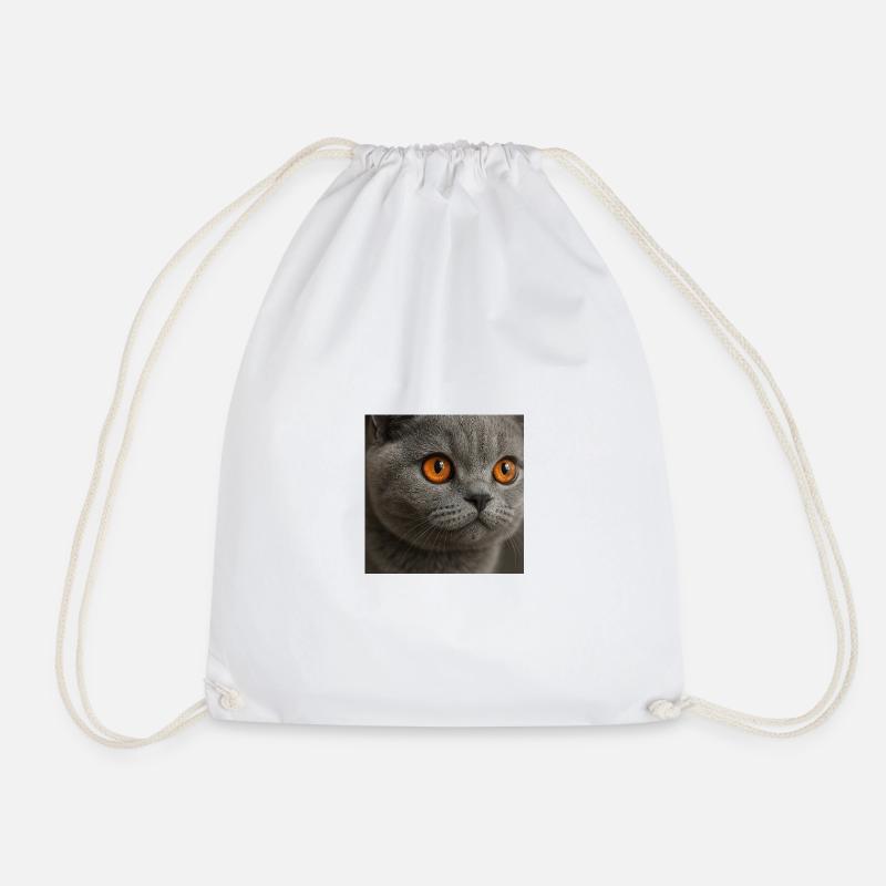 Detailreiche Katzenaugen Design - Turnbeutel - Weiß