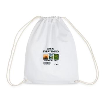 I Feel Everything: Visual Piece Barcelona - Drawstring Bag - white - Front