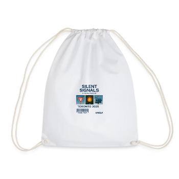Silent Signals: Toronto 2025 - Drawstring Bag - white - Front