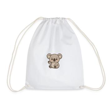 Koala with heart accent - Drawstring Bag - white - Front