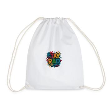 Stay Rad Graffiti - Drawstring Bag - white - Front