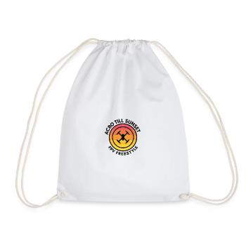 Akro jusqu’au coucher du soleil Conception FPV - Sac de sport léger - blanc - Devant