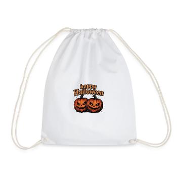 Citrouilles effrayantes d’Halloween avec mauvais œil - Sac de sport léger - blanc - Devant