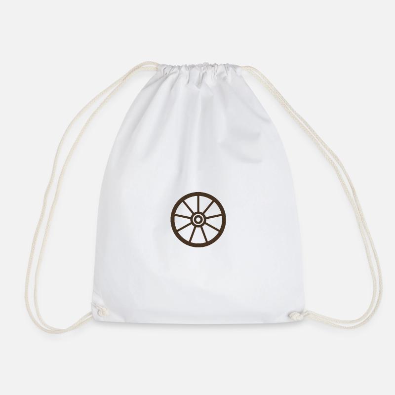 Cartwheel - Drawstring Bag - white