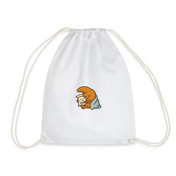 Sleep croissants - Drawstring Bag - white - Front