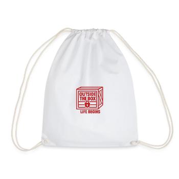 Hors des sentiers battus - la vie commence - Sac de sport léger - blanc - Devant
