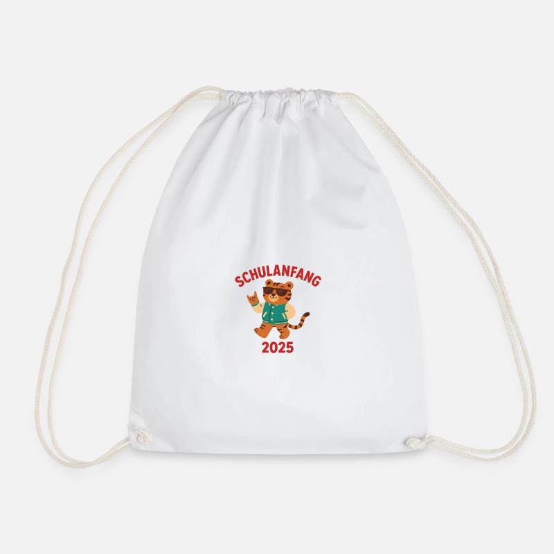 Back to school 2025 Tiger - Drawstring Bag - white