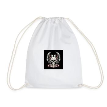 Live Free Skull Design - Drawstring Bag - white - Front