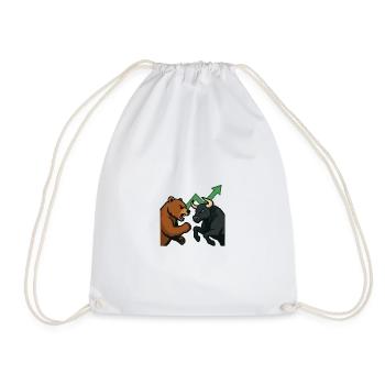 Graphique de combat des ours et des taureaux - Sac de sport léger - blanc - Devant