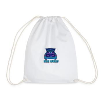 Retro Boombox Bass Addicts Design - Drawstring Bag - white - Front