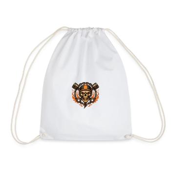 Skull Rider – Dark Biker Spirit - Sac de sport léger - blanc - Devant