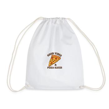 Illustration de tranche de pizza heureuse - Sac de sport léger - blanc - Devant