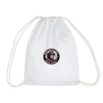 Bachelorette - Bachelorette Monkey Bridal Team Design - Drawstring Bag - white - Front