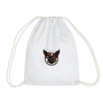 Eagle Rider – Power and Spirit - Drawstring Bag - white - Front