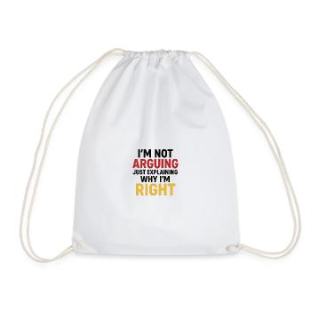 Self Expression Humor Design - Drawstring Bag - white - Front