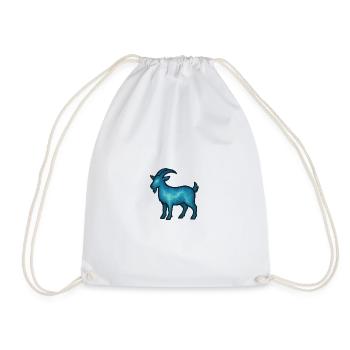 Soul Animal and Guardian Being: Goat - Drawstring Bag - white - Front