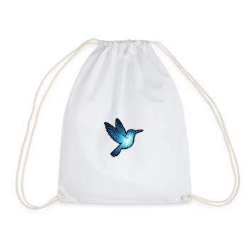 Soul Animal and Guardian Being: Hummingbird - Drawstring Bag - white - Front