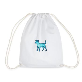 Soul Animal and Guardian Being: Terrier - Drawstring Bag - white - Front