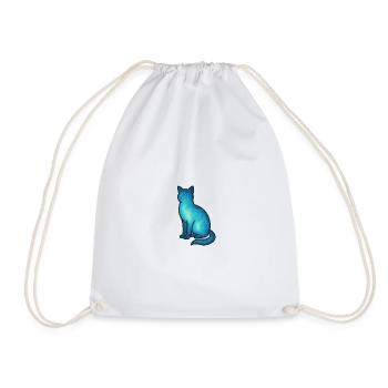Soul Animal and Guardian Being: Cat - Drawstring Bag - white - Front