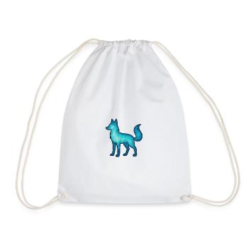 Soul Animal and Guardian Being: Wolf - Drawstring Bag - white - Front