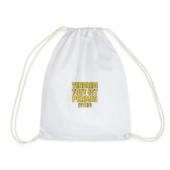 DESIGN T-SHIRTS, TV SHOW, VTEP + BAGS, MUGS, ETC. - Drawstring Bag - white - Front