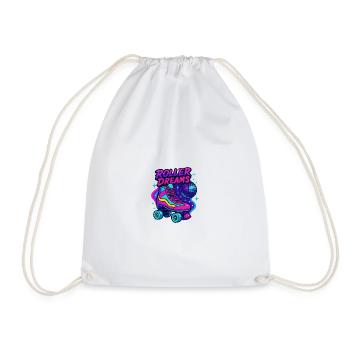 Patins à roulettes néon Disco Design - Sac de sport léger - blanc - Devant