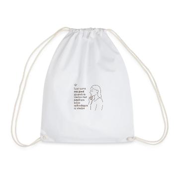 Personal Learning Suggestion Illustration - Drawstring Bag - white - Front
