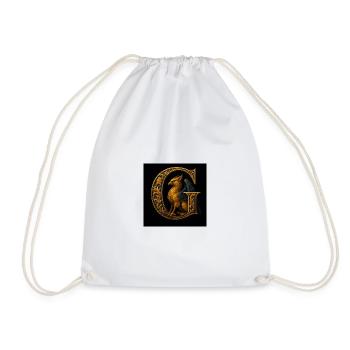 G – Magic Ornament with Griffin - Drawstring Bag - white - Front