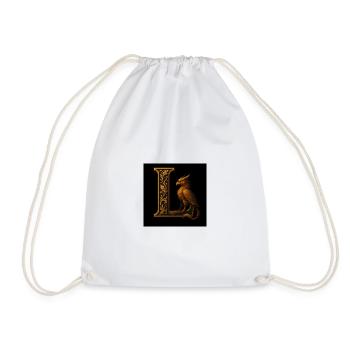 L – Magic ornament with phoenix - Drawstring Bag - white - Front