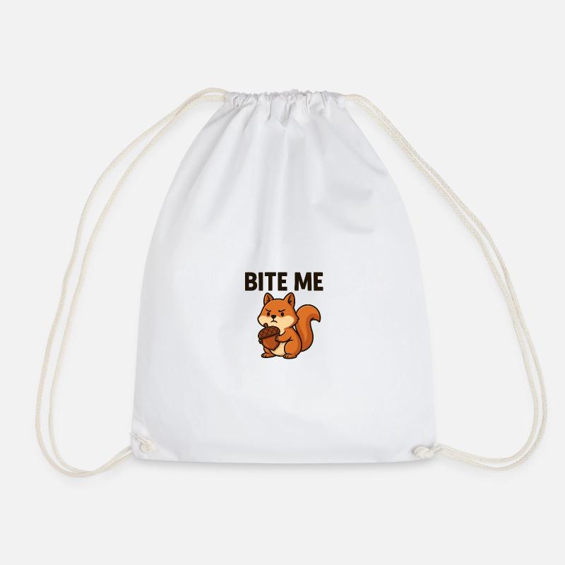 Artsy Squirrel with Bold Message - Turnbeutel - Weiß