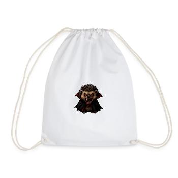 Creepy Hedgehog - Drawstring Bag - white - Front